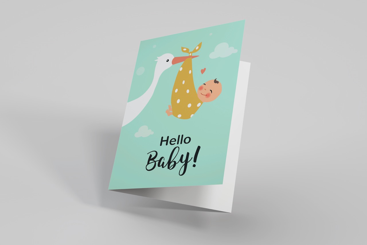 Printed greetings card