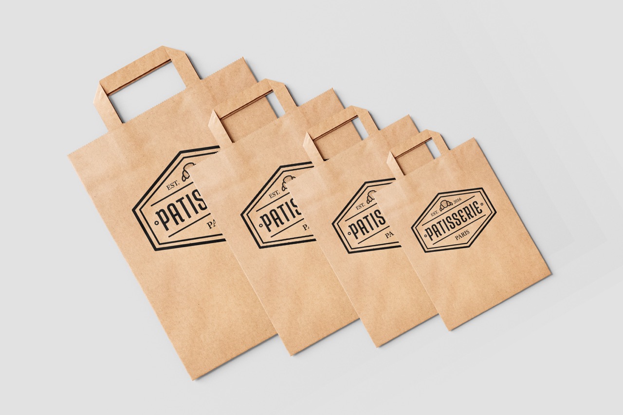 Branded kraft paper bag