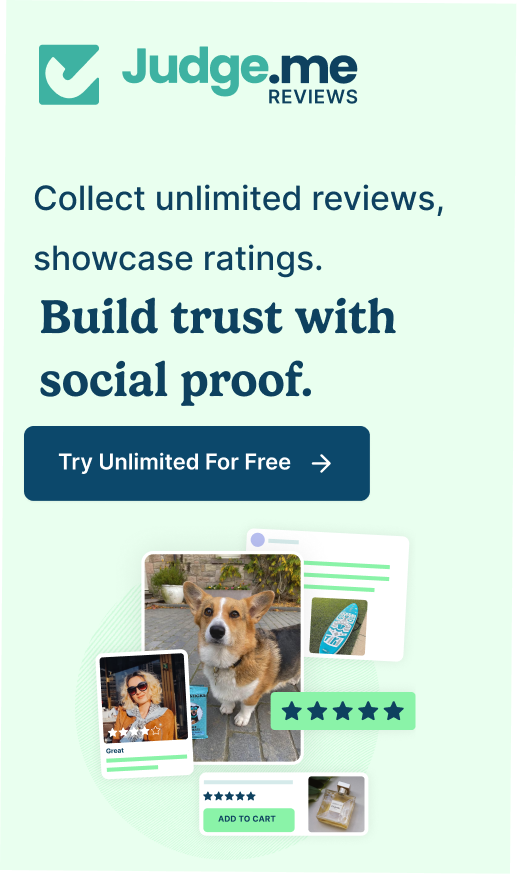 Screenshot of Judge.me Shopify app interface showing customer reviews collection and social proof features to increase trust and sales.
