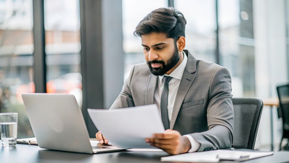 Contractor writing a detailed RFP proposal response