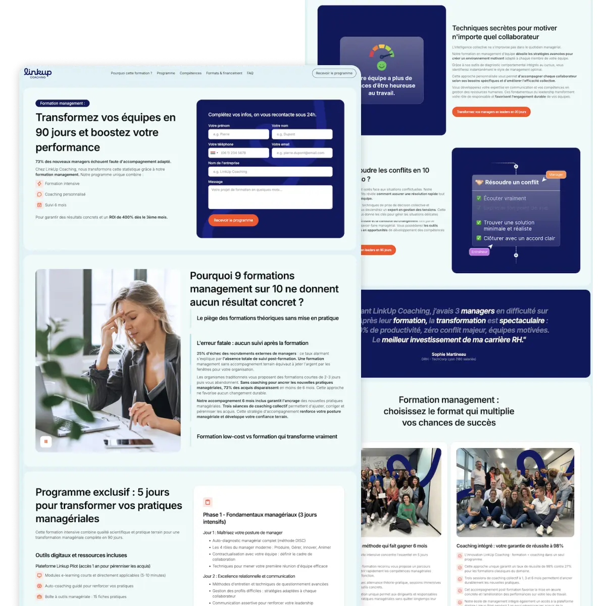 landing page showcase