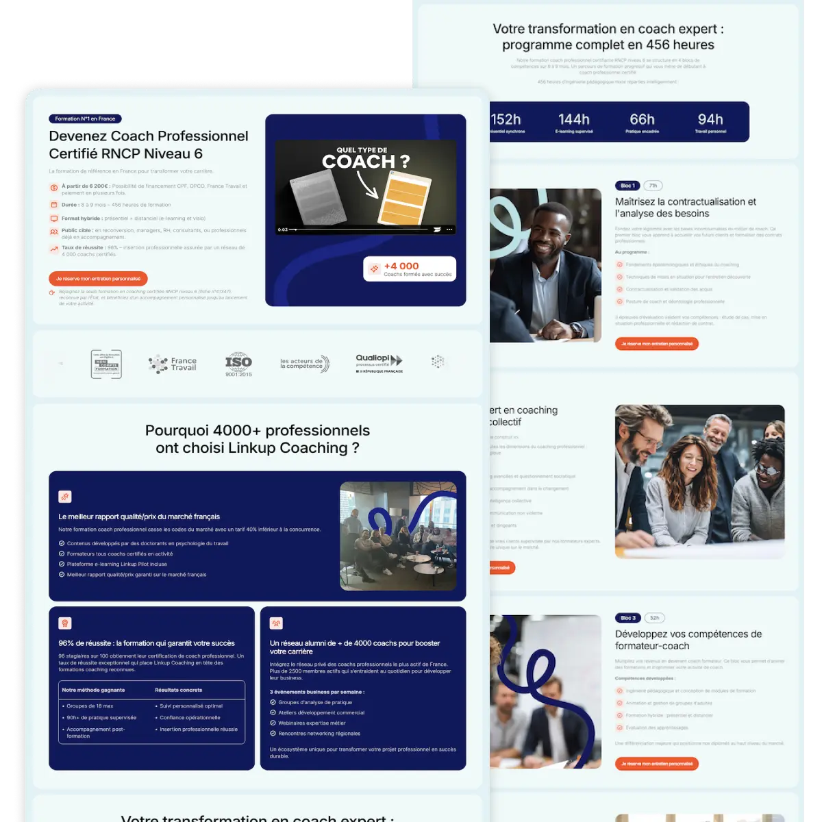 landing page showcase