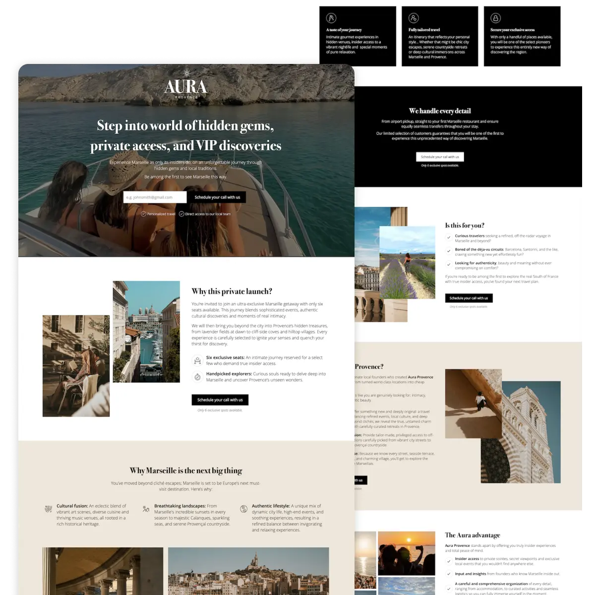 landing page showcase