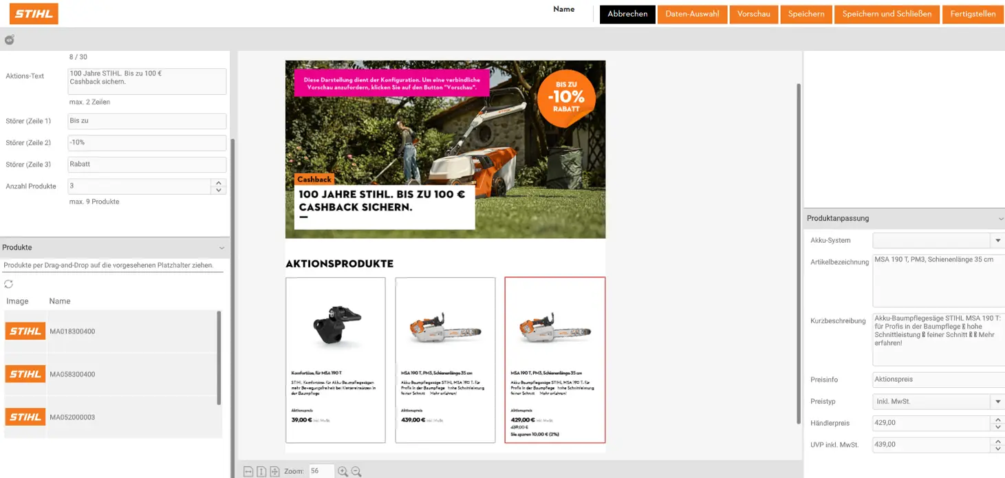 STIHL Relatial Editor Konfiguration