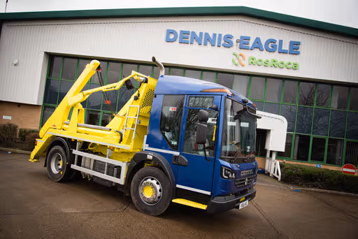 HGV outside of Dennis Eagle Warehouse