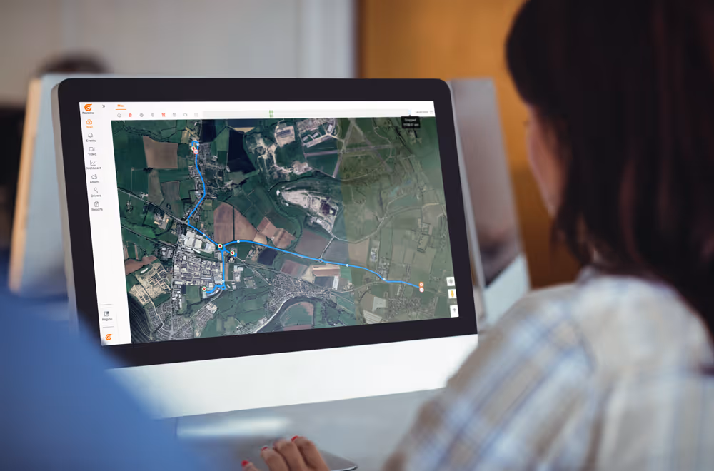 Woman using Fleetclear Connect