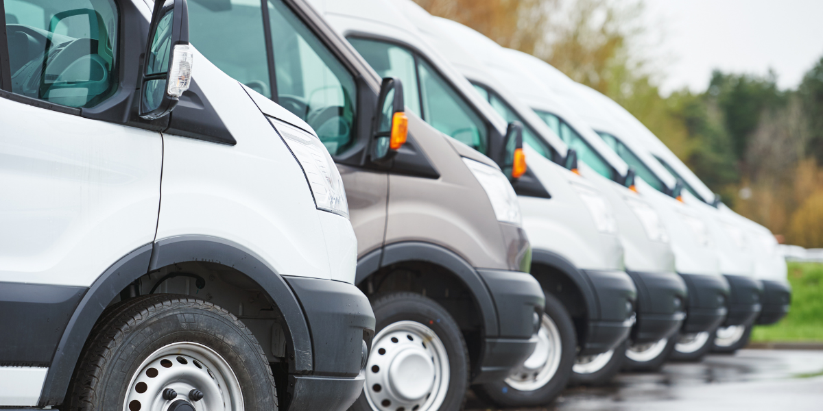 Line of LCV's parked up