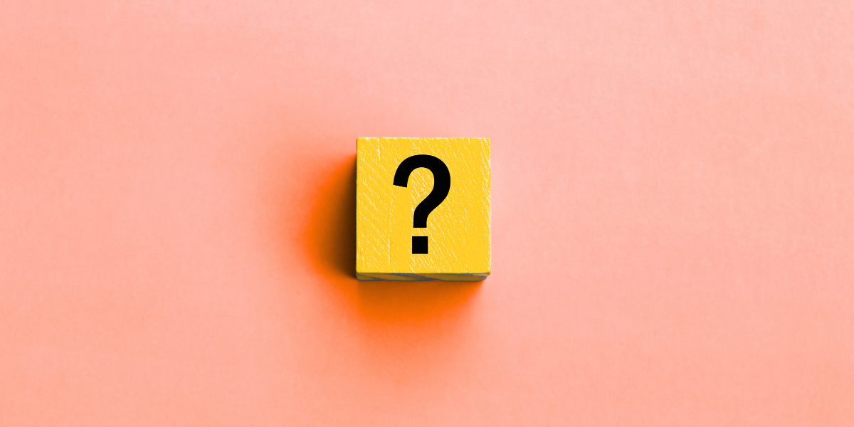 Question Mark block on orange background