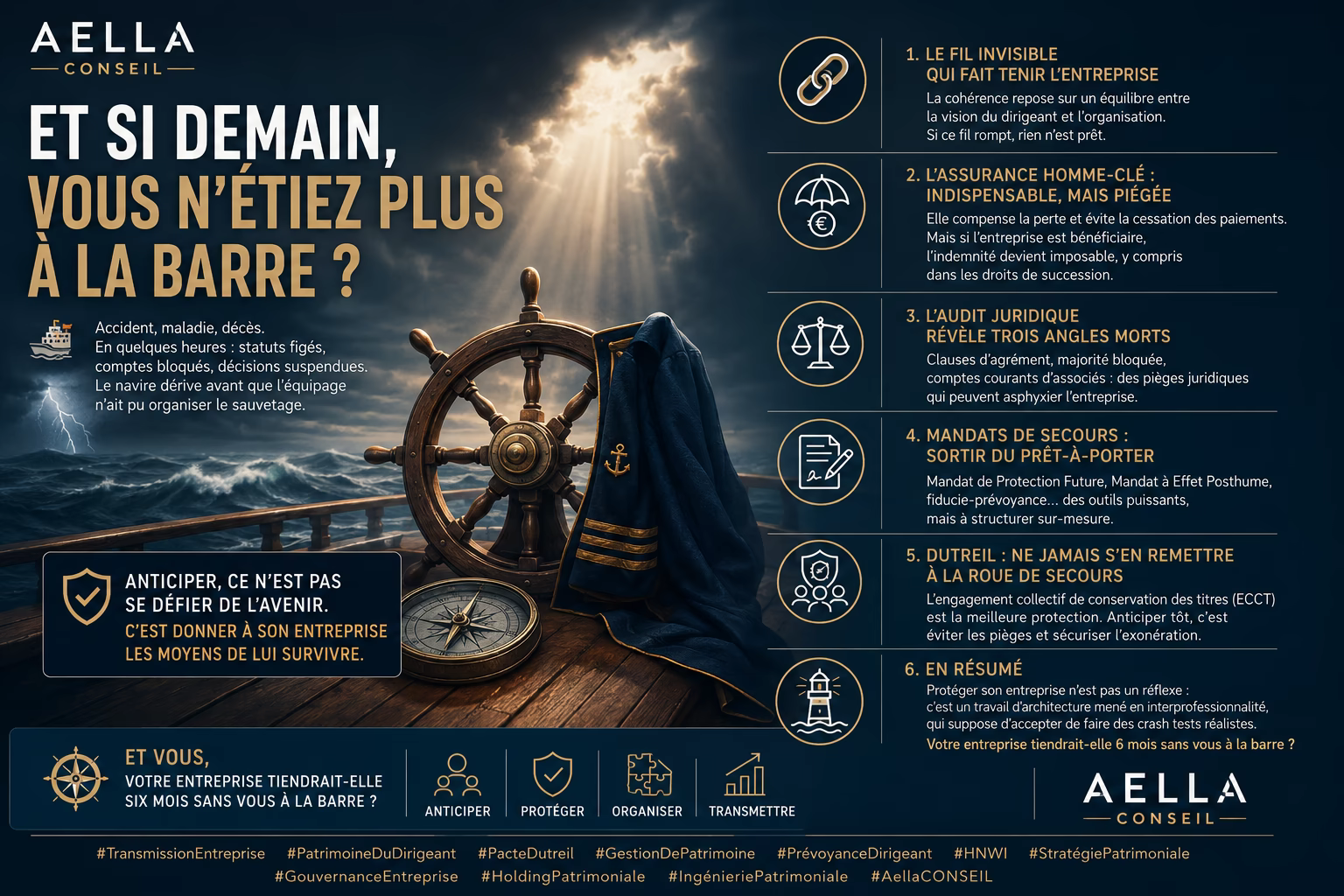 Et si demain, vous n'étiez plus à la barre ?