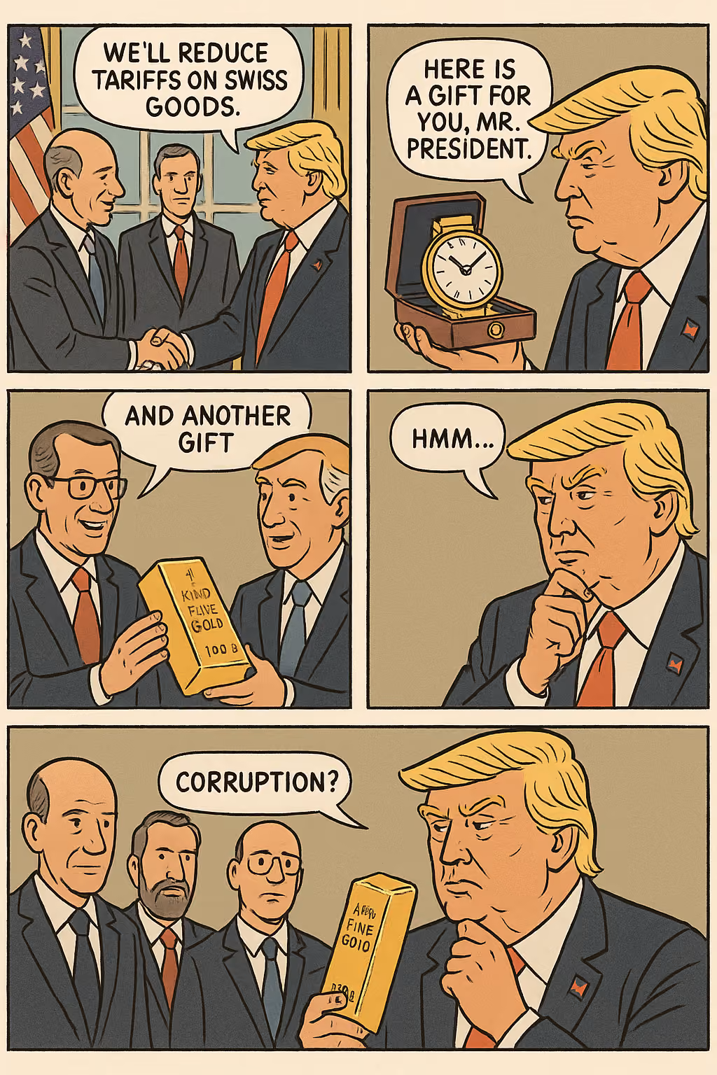 Illustration : Suisse – États-Unis, un accord historique et des soupçons qui interrogent