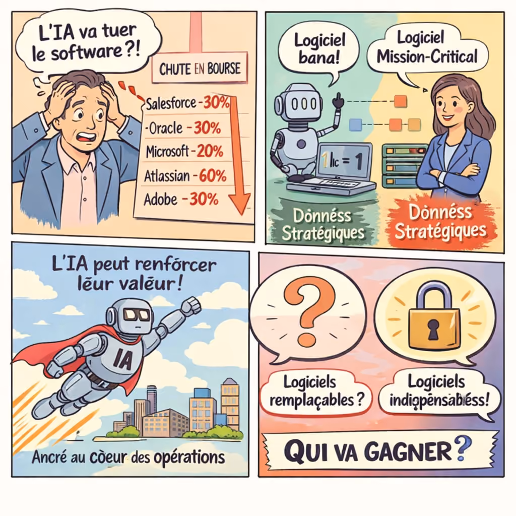 Illustration : Le marché du software sous pression