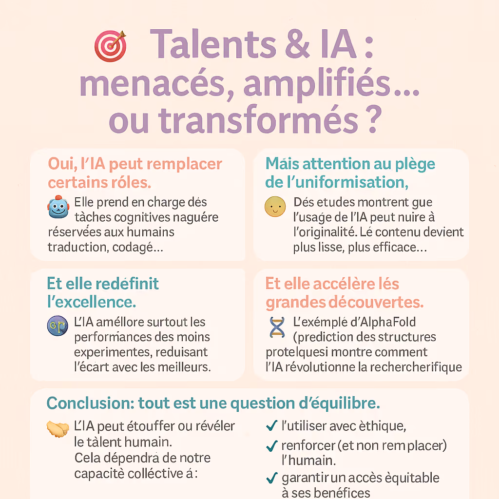 Illustration : Talents et IA, menacés, amplifiés ou transformés