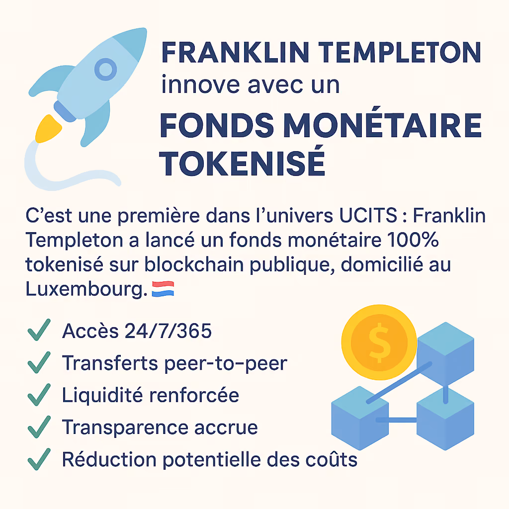 Illustration : Franklin Templeton innove avec un fonds monétaire tokenisé