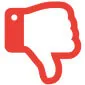 Red thumbs down