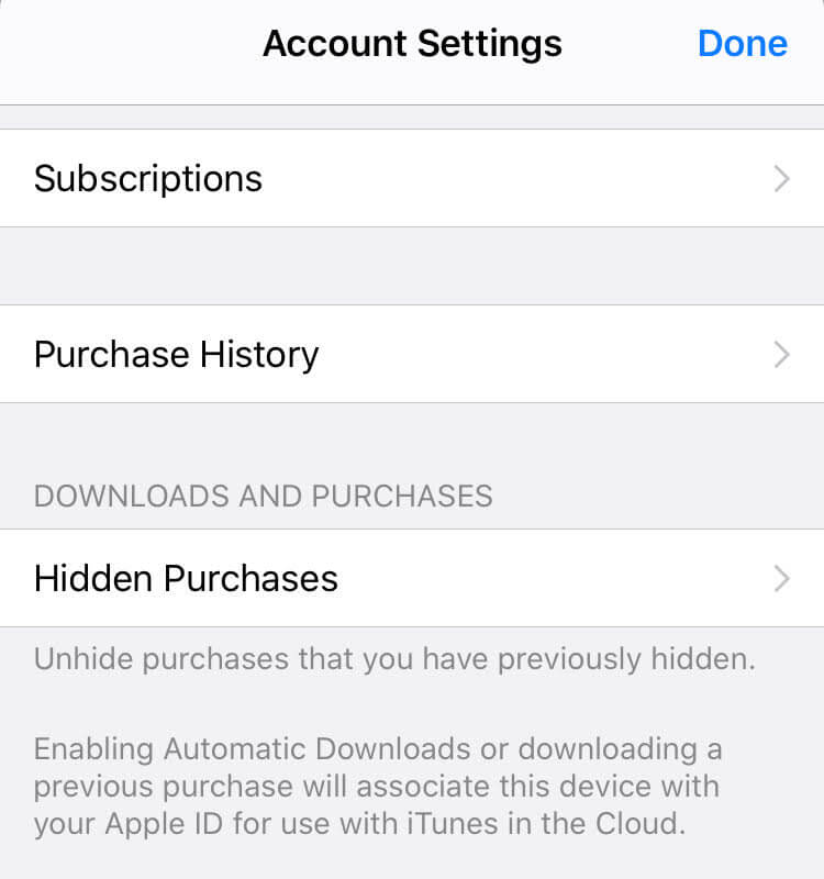 Hidden Purchase Folder in App Store screenshot