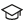 An icon depicting a graduate hat (also known as an academic cap or mortarboard).