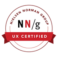 certificate of achievement from Neilsen Norman Group