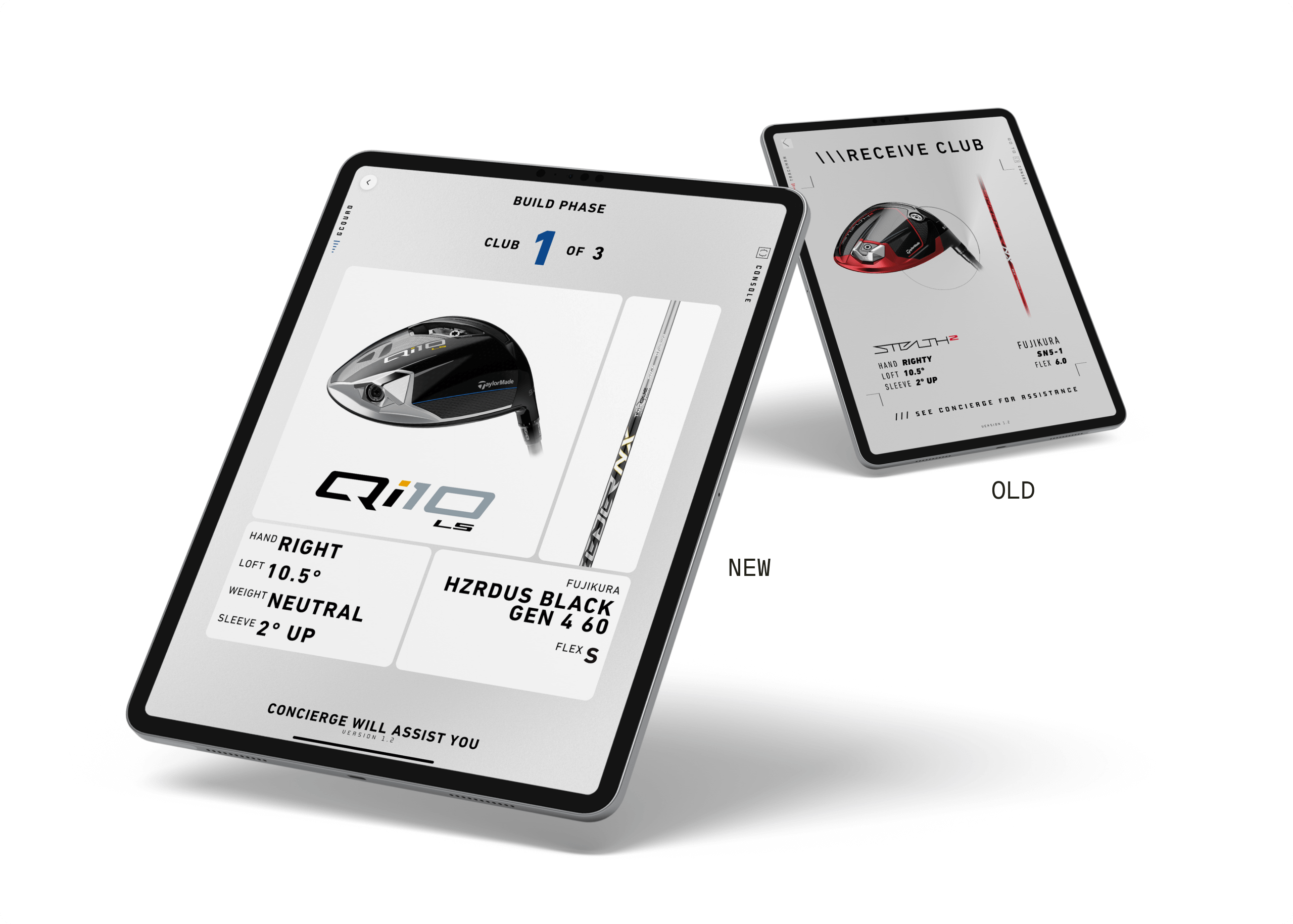 comparing v1 with current version of club build screen