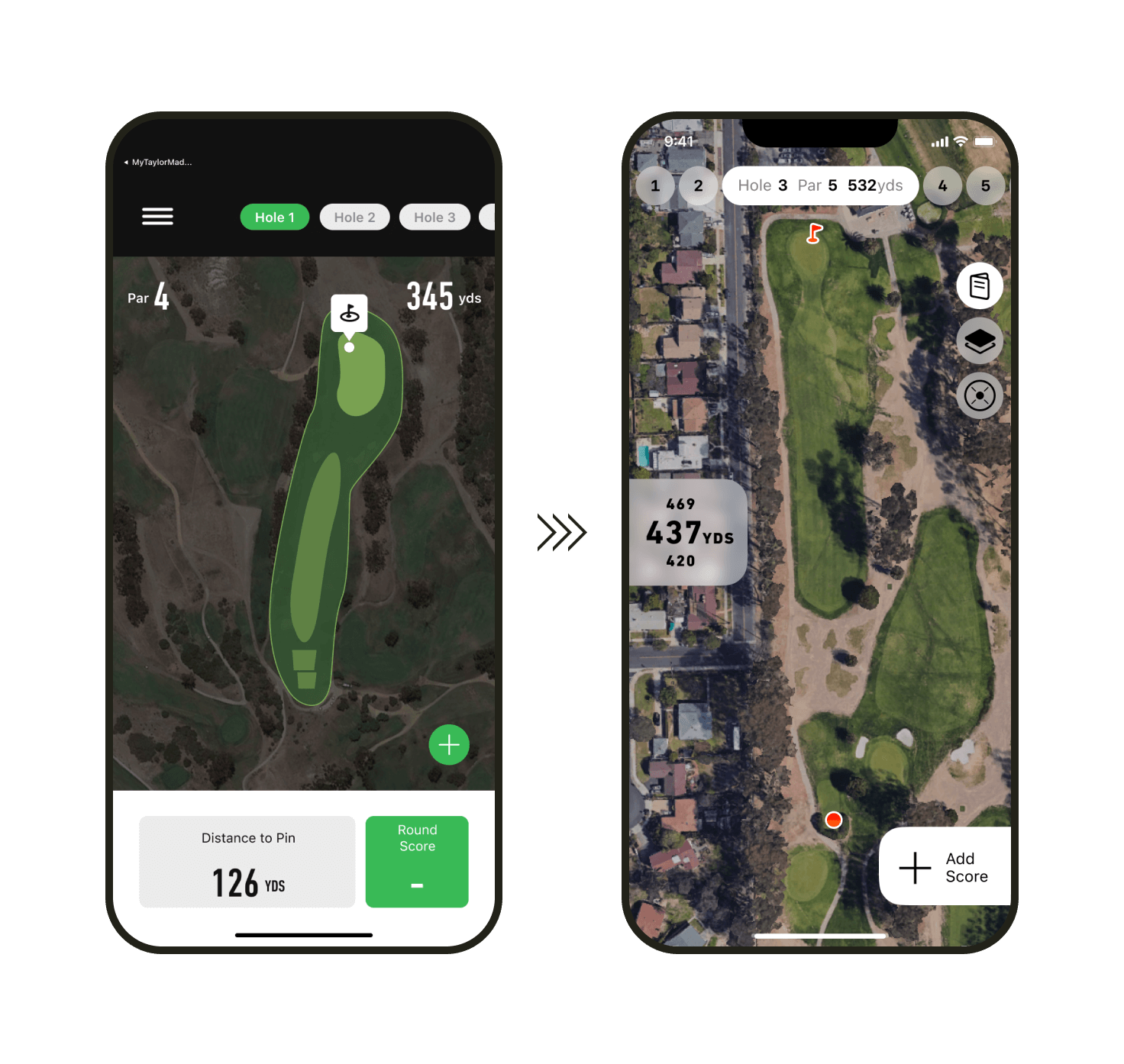 Comparison of old course mapping vs new