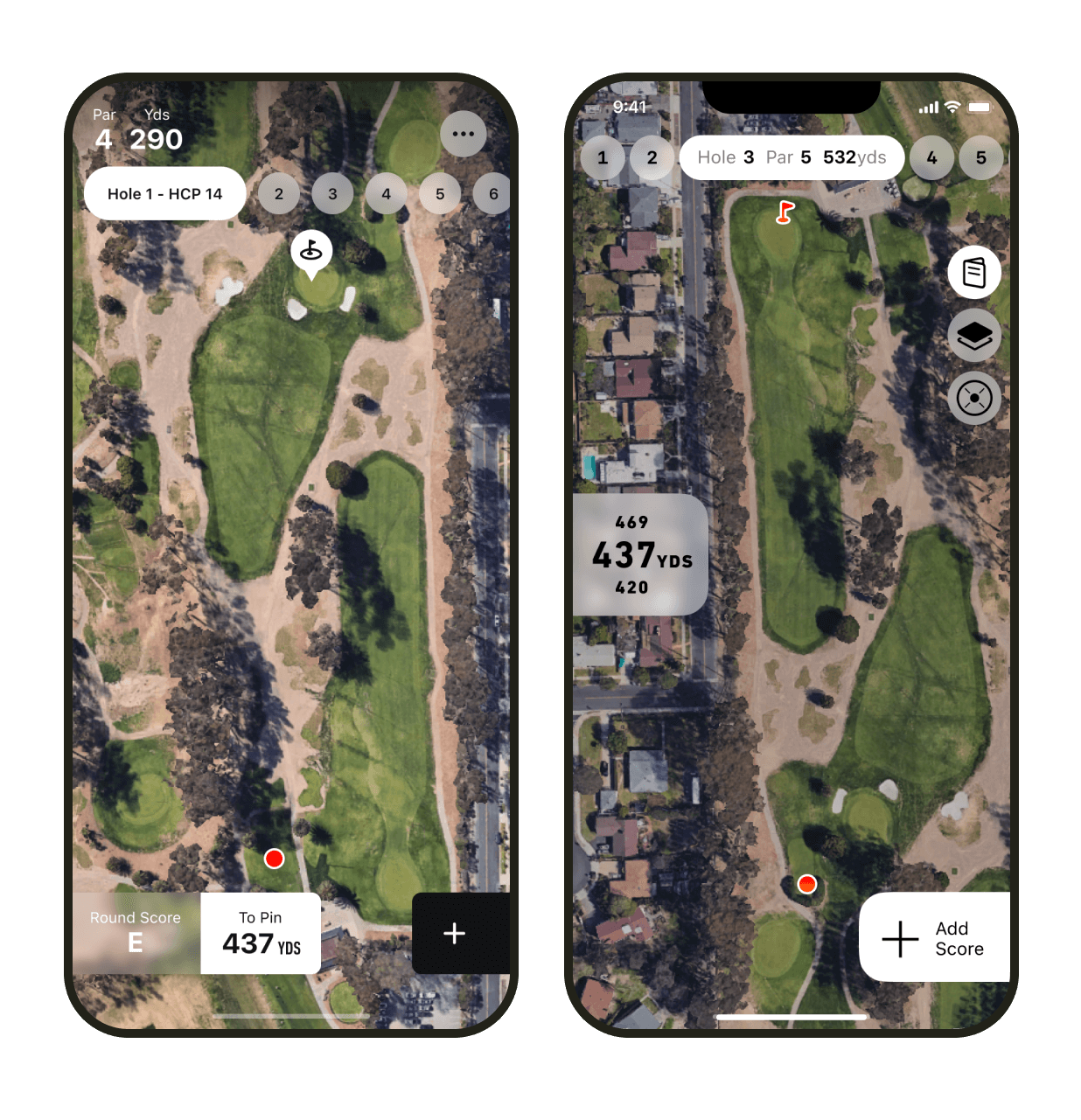 Comparison of UI updates for course mapping