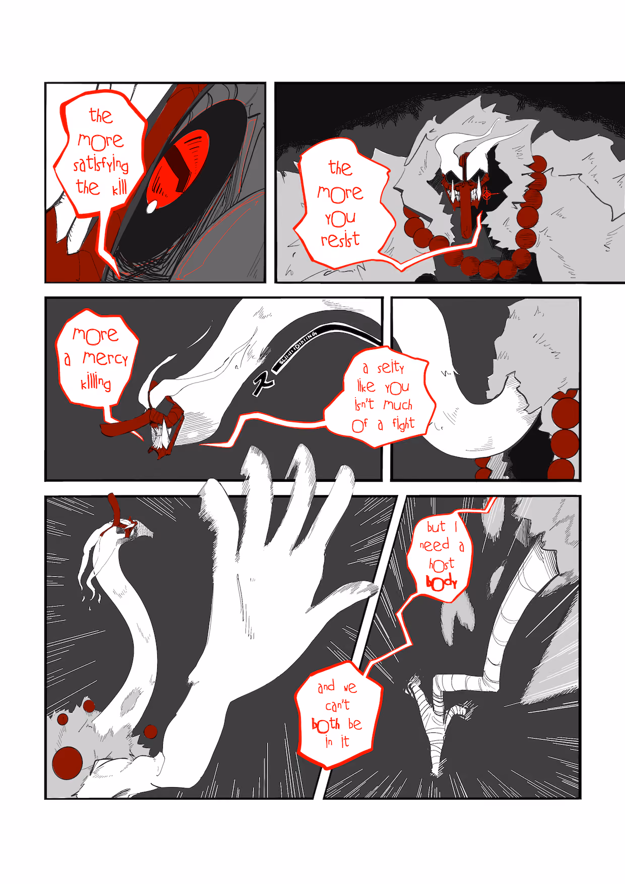 spreading wings