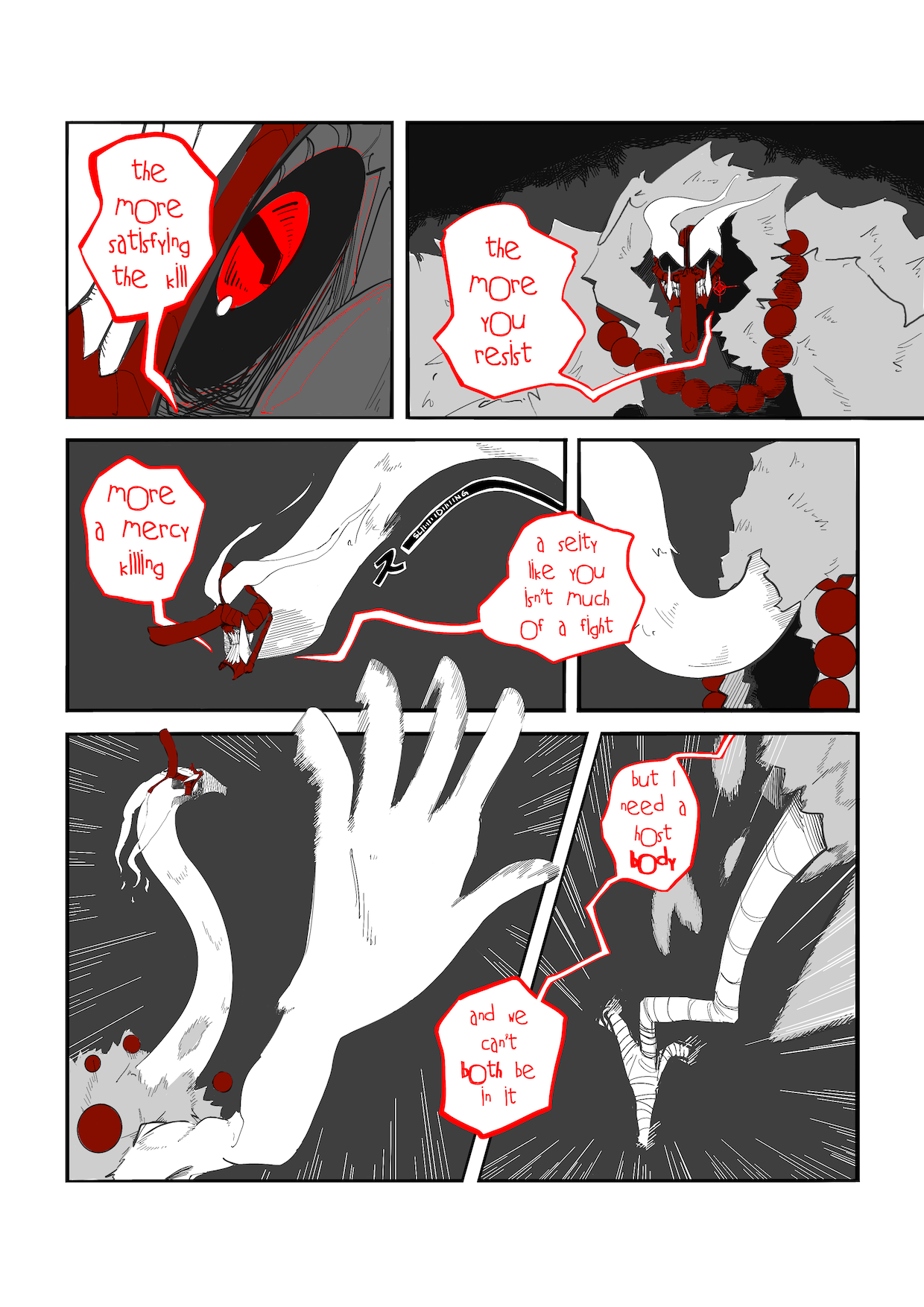 spreading wings