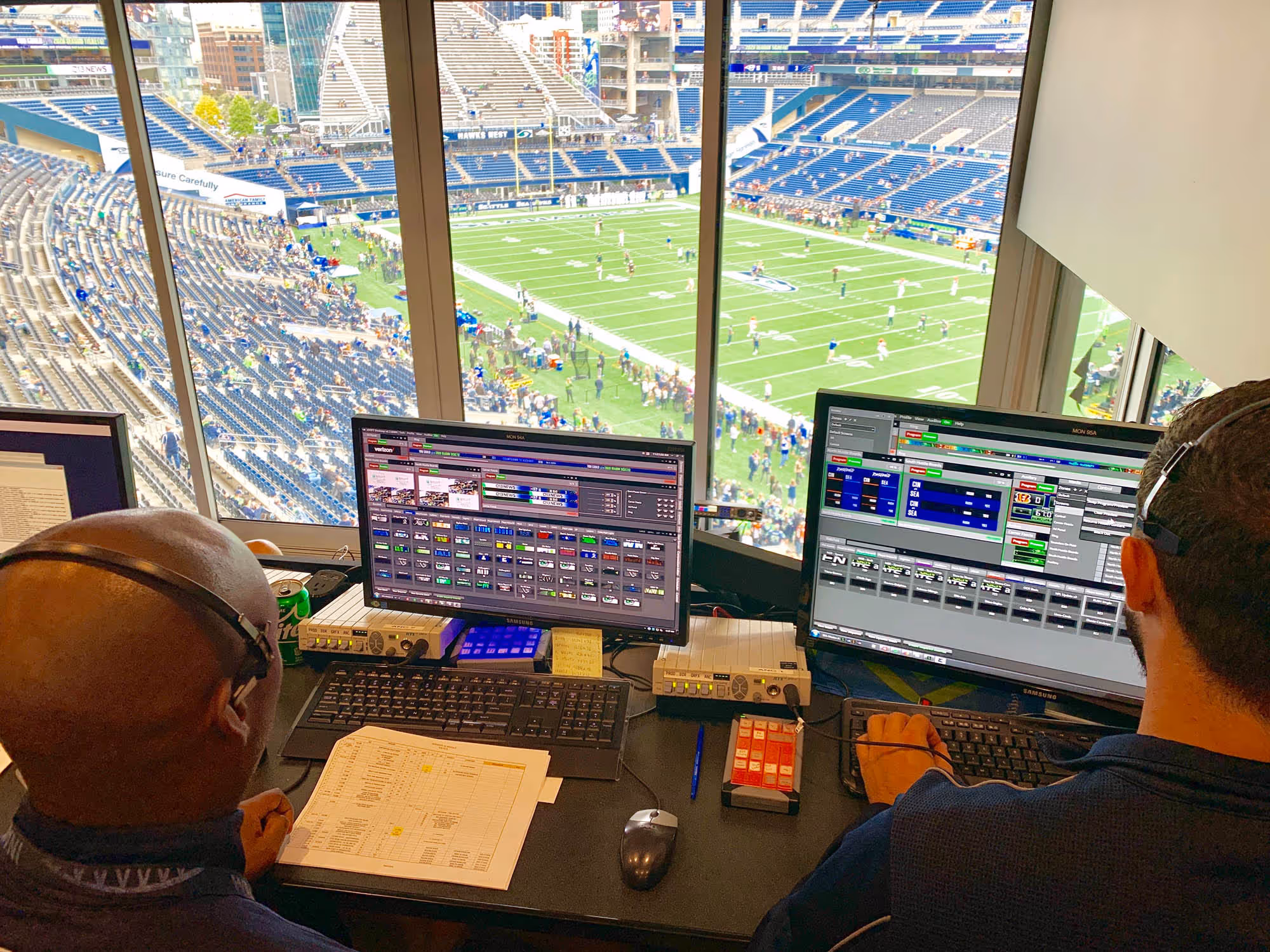 Live Sync Control Room Seattle Seahawks