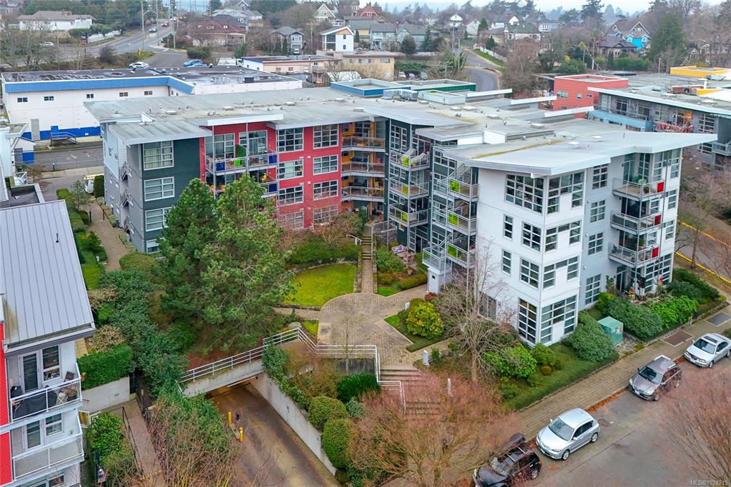 Gateway at RailYards condo building at 797 Tyee Road