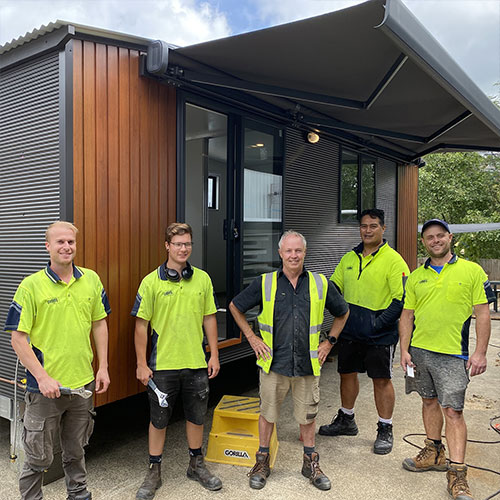 The NORFOLK - 2 room portable cabin with kitchenette and bathroom. Manufactured by Cabins To Go Ltd.