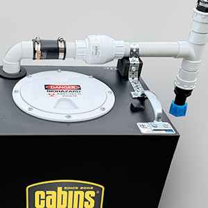 Black Box waste system in a Cabins To Go cabin