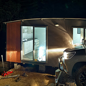 Delivery and set-up of a Cabins To Go cabin