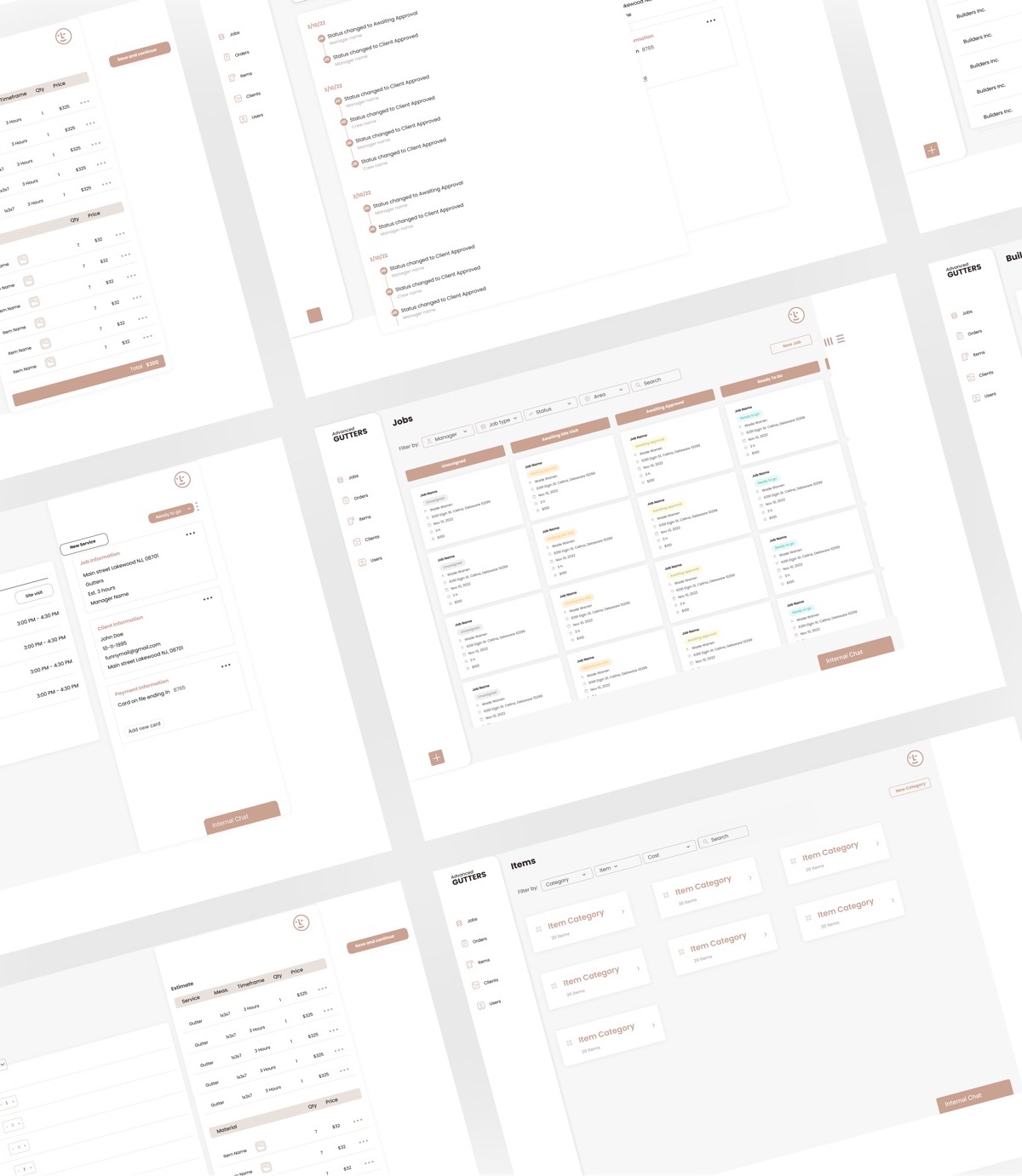 Advanced Gutters app mockup