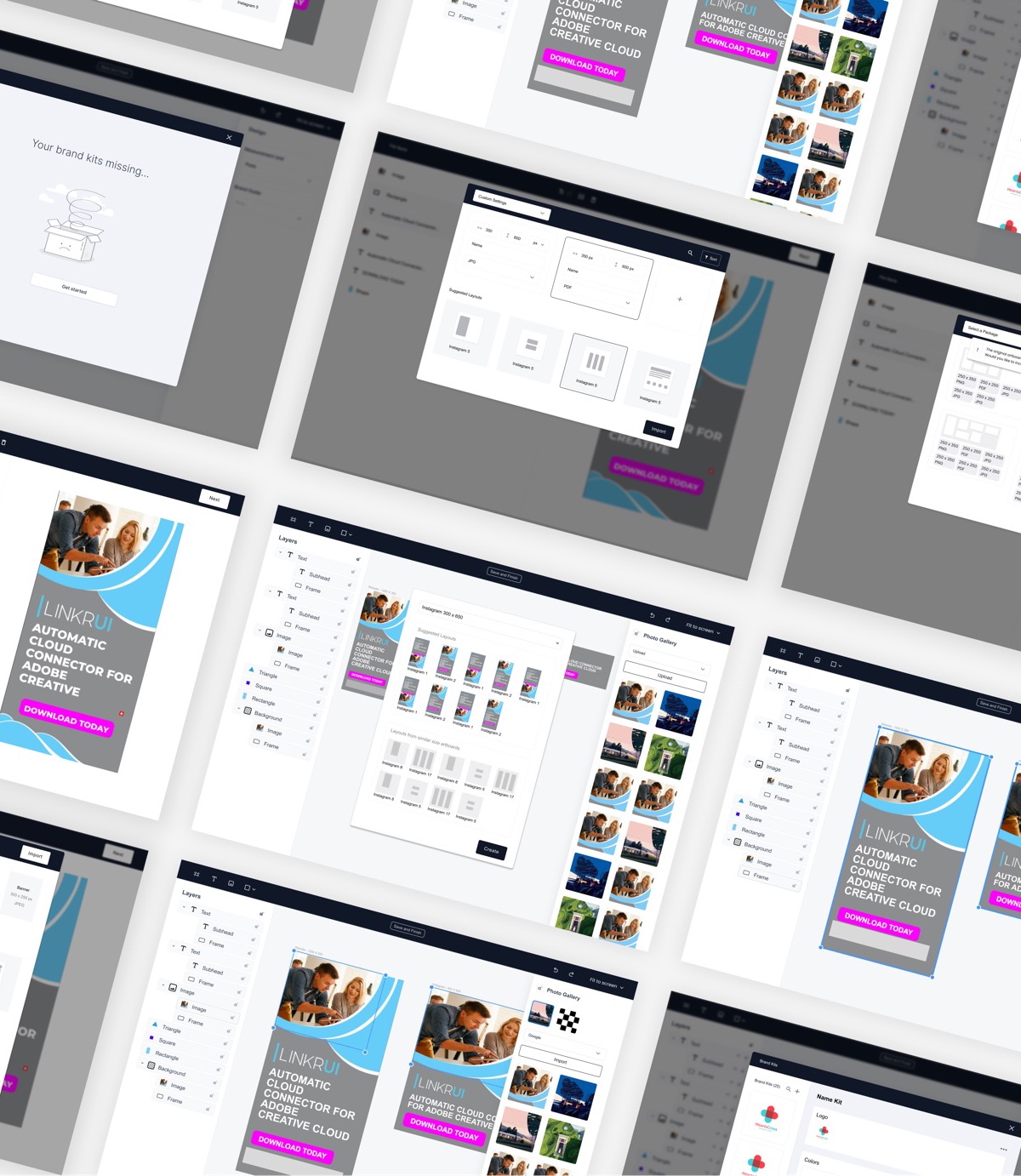 Banner UI app mockup