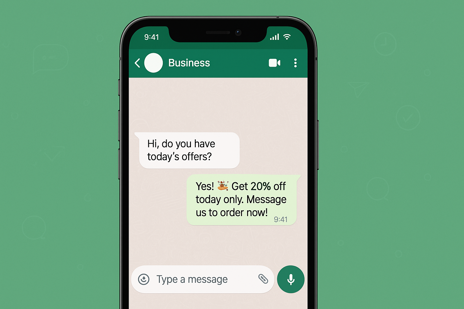 whatsapp business description examples