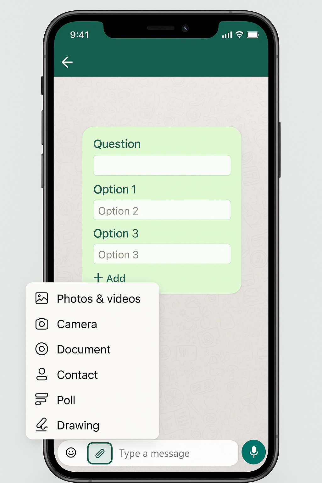 how to create whatsapp poll in android and ios
