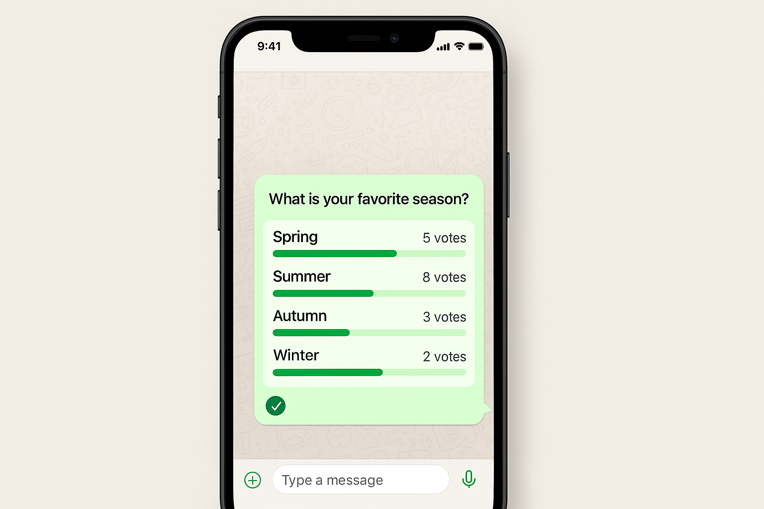vote in whatsapp poll easily