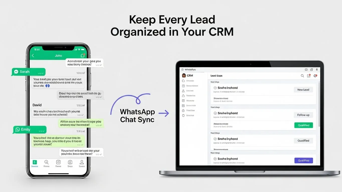 WhatsApp Chat Sync Keep Every Lead Organized in Your CRM