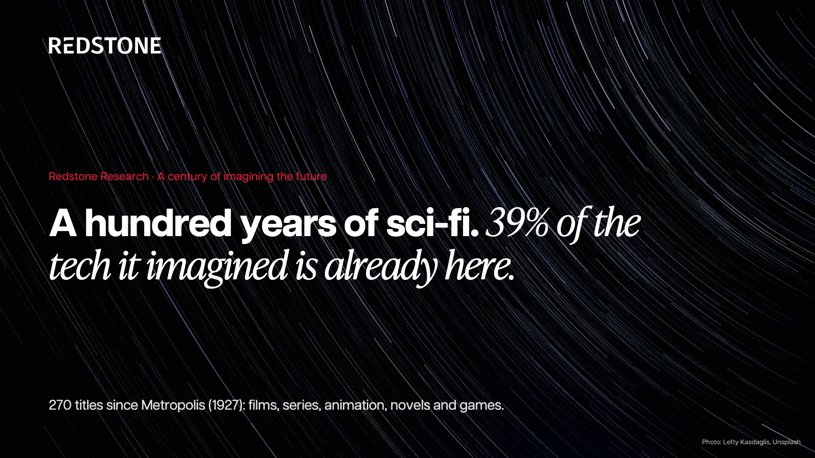 Redstone: a hundred years of sci-fi, 39% of the tech it imagined is already here