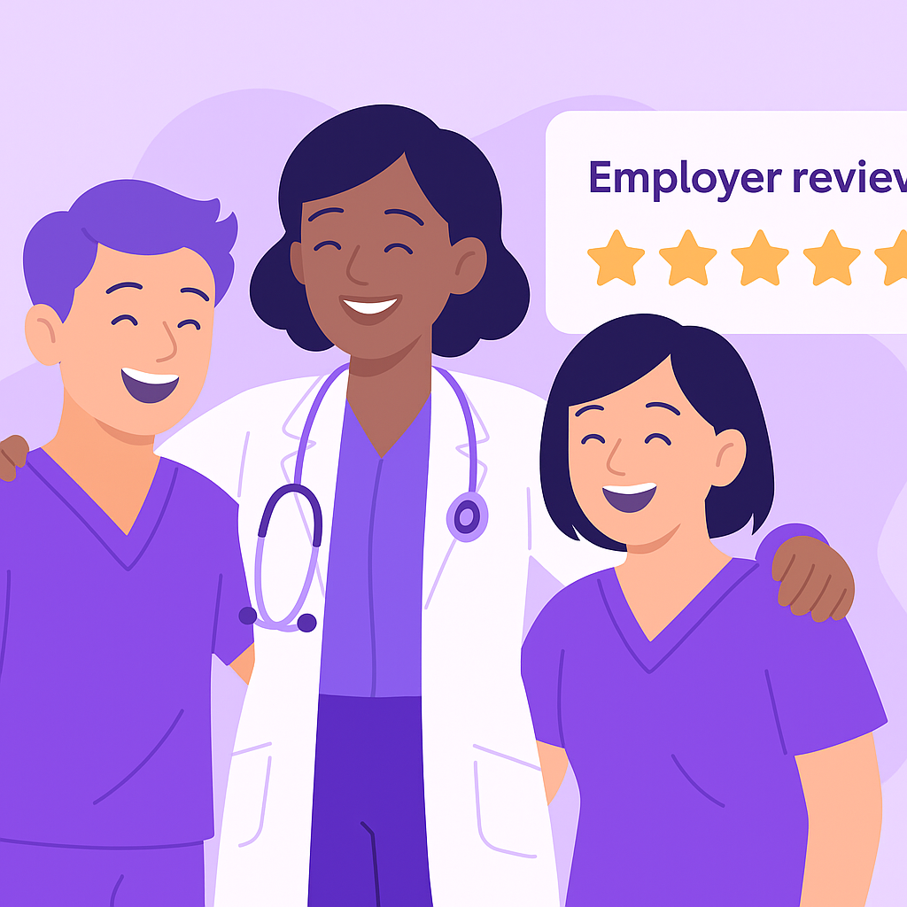 Doctor embracing staff after providing tax-deductible student loan repayment support for her healthcare team