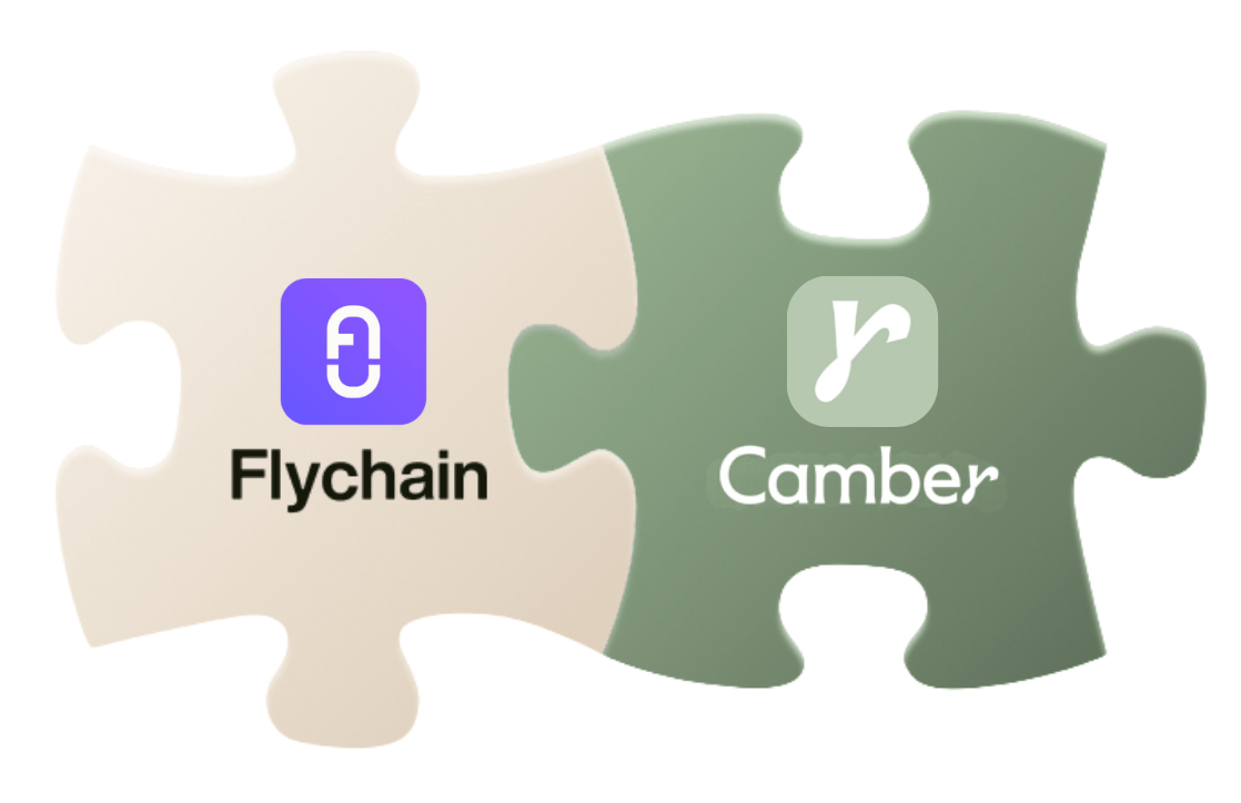 Diagram showing Camber, a medical billing software, connecting with Flychain, a healthcare accounting software to improve cash flow