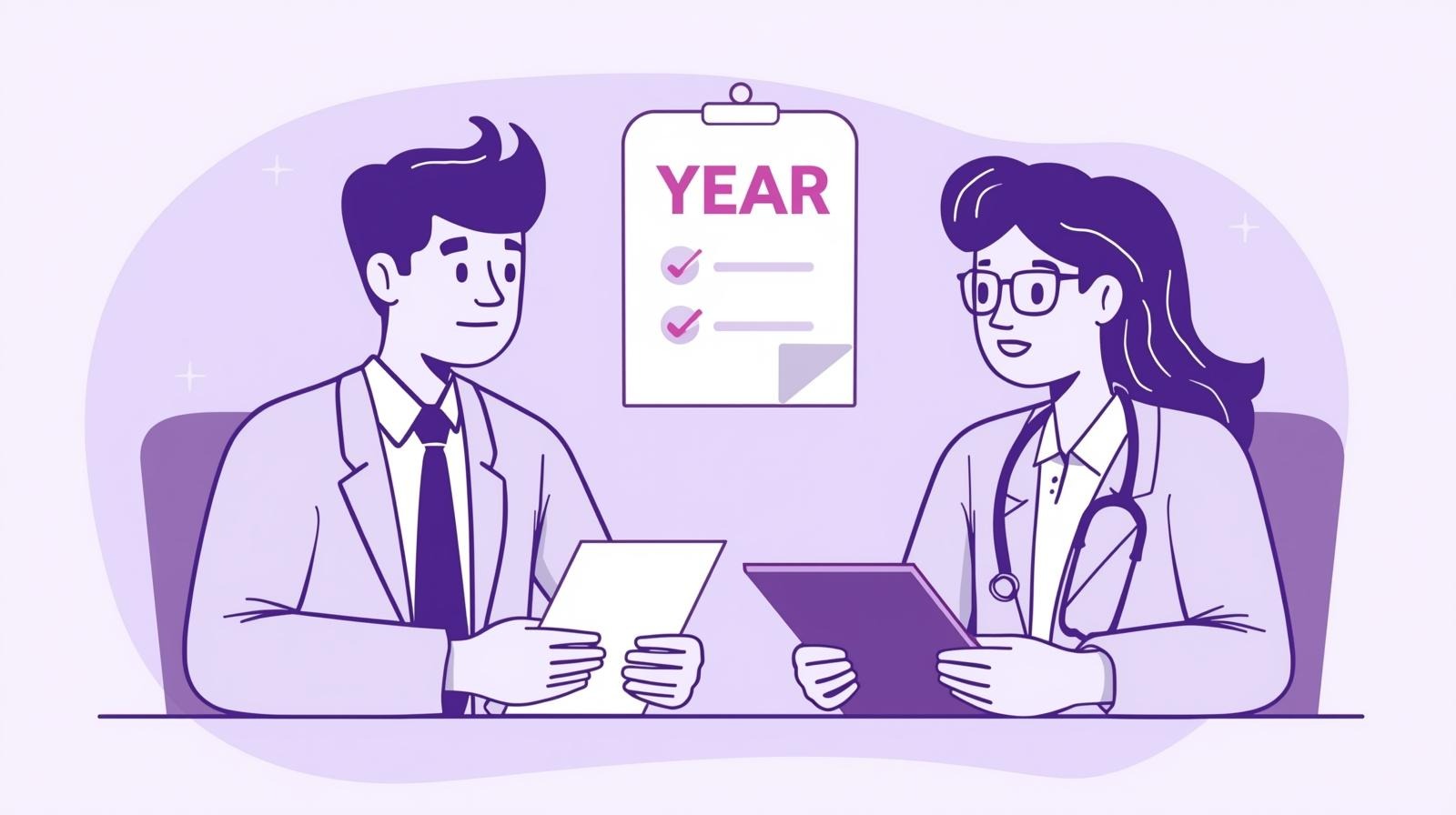 Healthcare CPA advising practice owner on year-end taxes