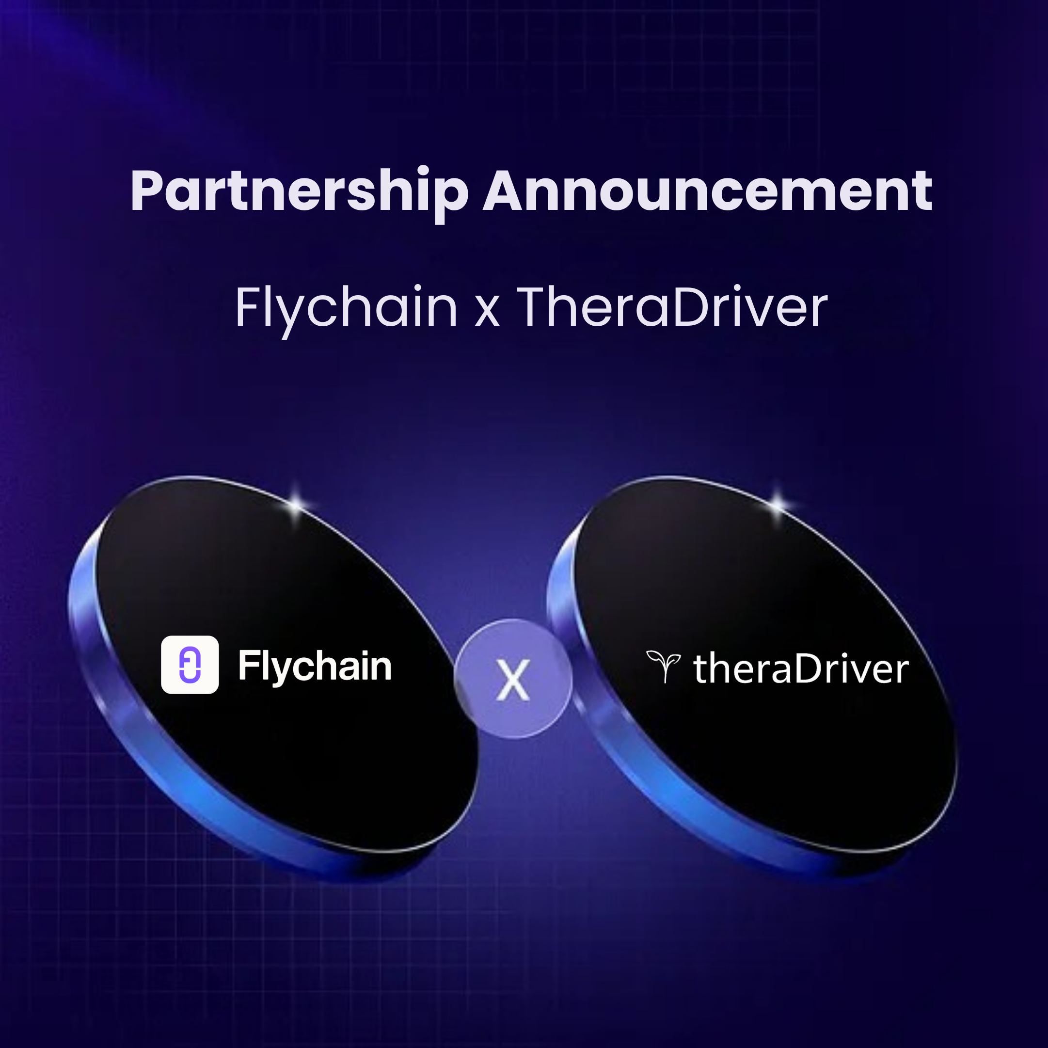 Flychain and TheraDriver partnership logo featuring both company marks, announcing their collaboration to support ABA clinics with integrated financial tools and ABA scheduling software.