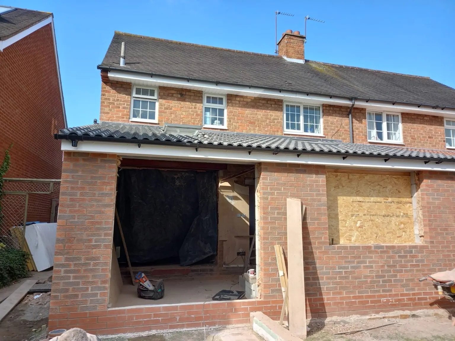 Structural opening into the existing house