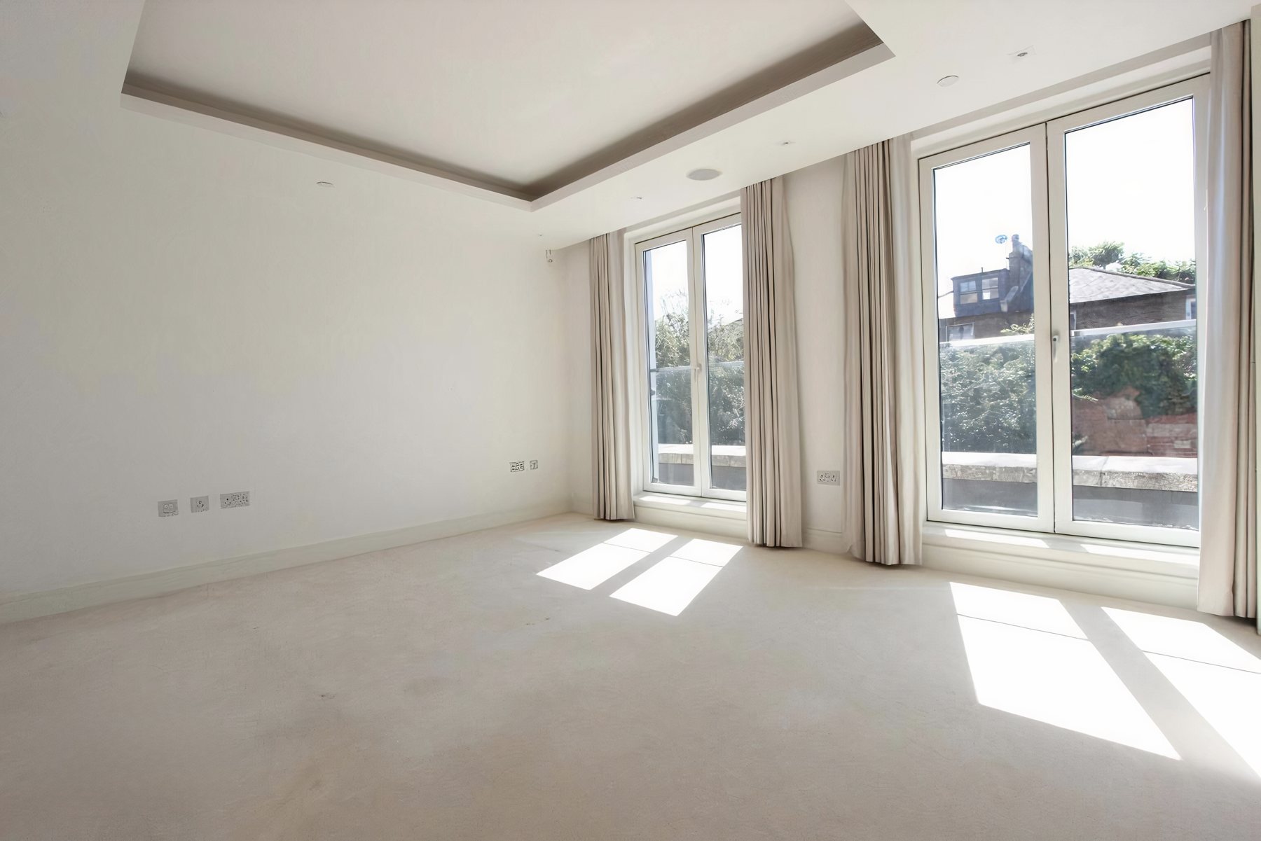 Bedroom with fitted wardrobes and new carpet