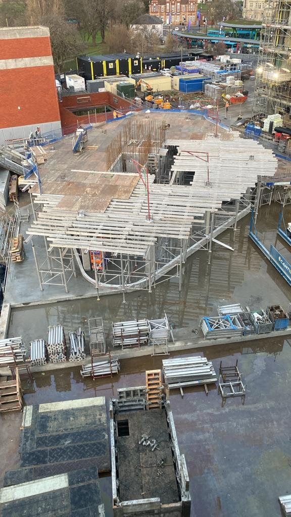 Formwork for the upper floors