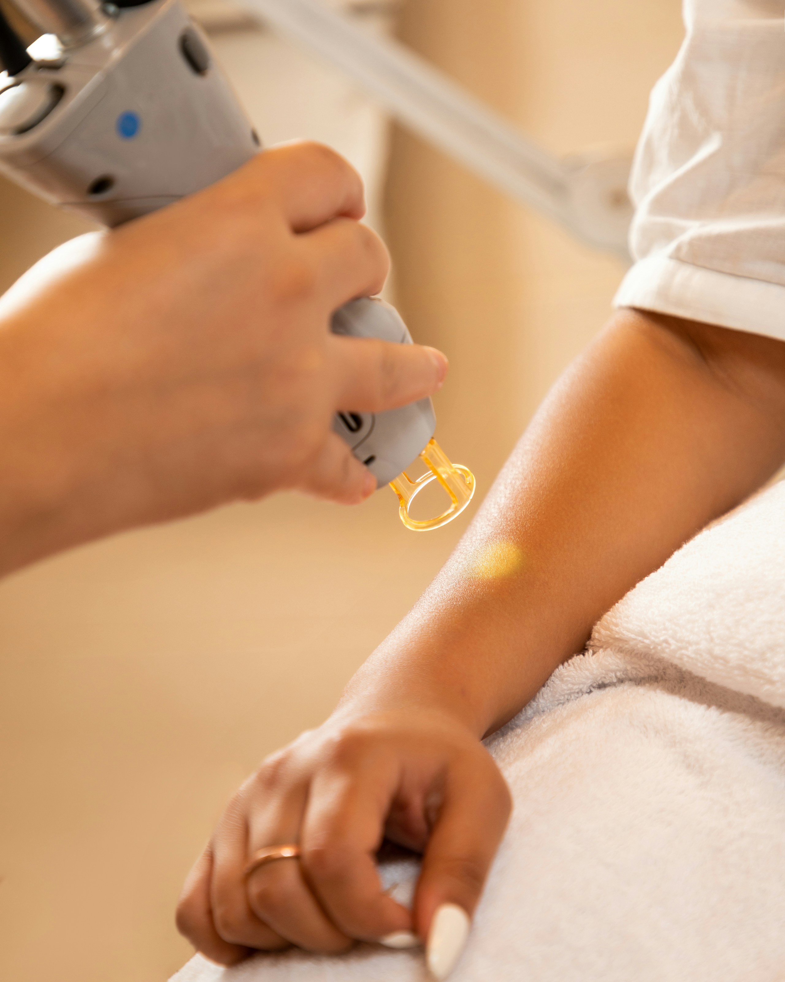 Smoother skin texture and less irritation after laser hair removal