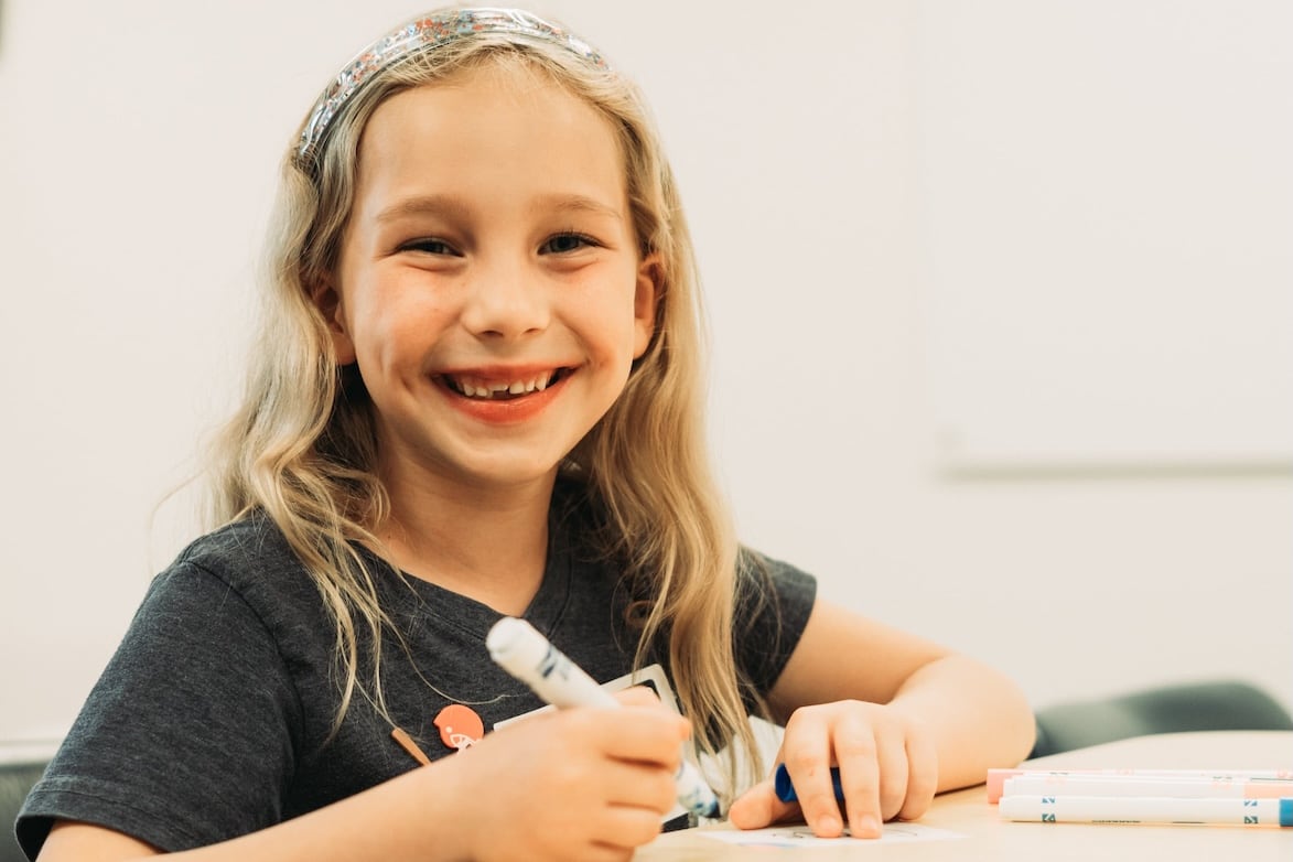 girl smiling