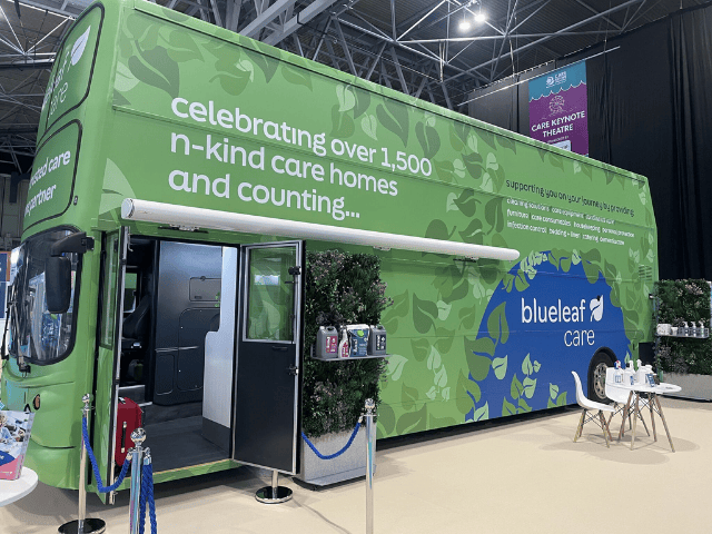 The blueleaf bus returns to the care show