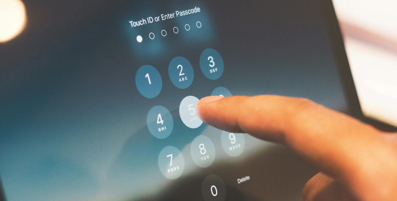 Device pin login screen