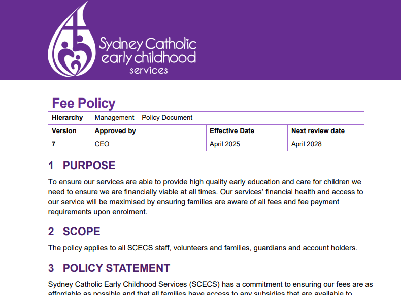 Fee Policy